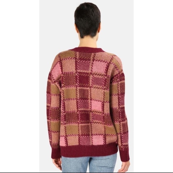 Re/Done 90s Oversized Mulberry Knit Sweater Cardigan - Picture 5 of 10